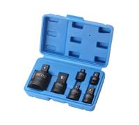 Giwnhvx Lot de 6 adaptateurs pneumatiques à tête de manchon 1/2 à 3/4 - Boîte en plastique bleue pour couple automobile - Matériel mécanique - Facile à installer et à utiliser