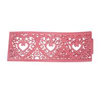 Giwnhvx Lot de 6 bougies LED Abat-jour Motif Coeur Ajoure Décoration pour Noël Mariage (Rose)