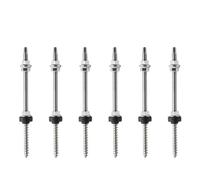 Giwnhvx Lot de 6 boulons de suspension de 20 cm pour panneau solaire, vis de montage de toit M10, support de montage pour panneau solaire, facile à installer et à utiliser