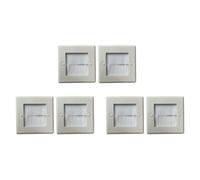 Giwnhvx Lot de 6 brosses pour plaque murale - 1 prise murale - Plaque d'entrée de câble - Blanc