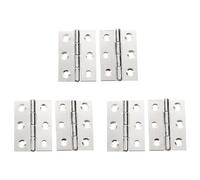 Giwnhvx Lot de 6 charnières de porte d'armoire en acier inoxydable 5,1 cm 4,4 x 3,1 cm