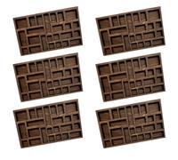 Giwnhvx Lot de 6 étagères miniatures à bijoux 1:12 - Plateau miniature en cristal - Plateau pour imprimante