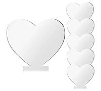 Giwnhvx Lot de 6 feuilles acryliques de 2 mm avec protection double face pour panneaux de base de lumière LED, projets d'affichage, loisirs créatifs (cœur)
