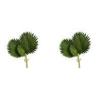 Giwnhvx Lot de 6 feuilles de palmier artificielles en plastique vert pour arrangement floral Décoration d'intérieur