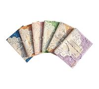 Giwnhvx Lot de 6 feuilles de papier texturé pour album et tissu en maille, lot de 6 papiers spéciaux mixtes pour planificateur de scrapbooking