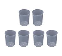 Giwnhvx Lot de 6 gobelets gradués en plastique transparent de 50 ml pour laboratoire