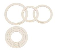Giwnhvx Lot de 6 moules de découpe ronds en bois pour macramé, outil de coupe pour macramé, outil de suspension murale, gabarit de coupe