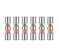 Giwnhvx Lot de 6 moulins à sel et poivre 2 en 1 en acier inoxydable avec rotor en céramique réglable