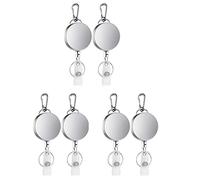 Giwnhvx Lot de 6 porte-clés rétractables pour badge d'identification, porte-nom, porte-cartes, bobine de clip de ceinture