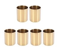 Giwnhvx Lot de 6 porte-gobelets, porte-stylos, pinceaux de maquillage, bureau, papeterie, organisateur en acier inoxydable ()