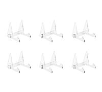Giwnhvx Lot de 6 présentoirs pour disques en vinyle, présentoir pour disques en acrylique pour livres portables