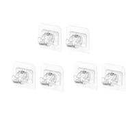 Giwnhvx Lot de 6 supports de tringle à rideaux adhésifs réglables sans perçage