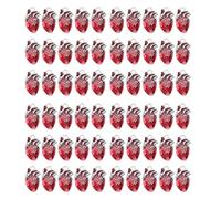 Giwnhvx Lot de 60 pendentifs en forme de cœur en vrac pendentifs anatomiques en alliage émaillé métal antique gothique 3D coeurs d'organe pendentifs d'Halloween