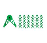 Giwnhvx Lot de 60 pinces réglables à 360 degrés pour plantes - Pour entraînement à faible stress - Facile à installer - Vert