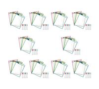 Giwnhvx Lot de 60 pochettes réutilisables, effaçables à sec, réutilisables, film de protection de différentes couleurs, pochettes effaçables à sec