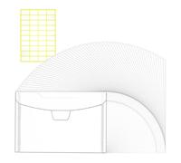Giwnhvx Lot de 60 pochettes transparentes en plastique pour timbres et découpes, enveloppes à fermeture éclair pour la création de cartes, scrapbooking, avec papier
