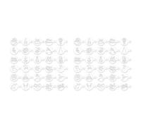 Giwnhvx Lot de 60 pochoirs réutilisables pour biscuits, gâteaux, café, peinture, gâteau, gaufrage