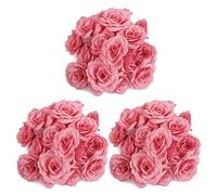 Giwnhvx Lot de 60 roses artificielles pour décoration de mariage - Diamètre de 65 mm - Rose
