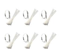 Giwnhvx Lot de 60 sangles d'échappement en acier inoxydable de 1,9 x 40 cm