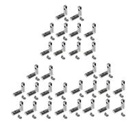 Giwnhvx Lot de 60 supports de connexion d'angle intérieur en forme de L pour profil d'extrusion en aluminium Série 2020 6 mm