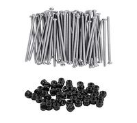 Giwnhvx Lot de 60 vis rondes M2,5 x 40 mm avec insert hexagonal en nylon plaqué zinc M2,5 x 0,45 mm, noir