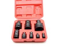 Giwnhvx Lot de 8 adaptateurs de douille à impact, adaptateur de réduction de clé à douille en V, kit de convertisseur d'entraînement, ensemble d'outils de réparation à la main