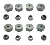 Giwnhvx Lot de 8 adaptateurs hexagonaux de moyeu de roue en métal de 5 mm à 12 mm pour D12 C24 C34 B24 B36 MN D90 D99 RC pièces de voiture, couleur titane