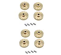 Giwnhvx Lot de 8 adaptateurs hexagonaux de roue en laiton robuste pour AXIAL SCX24 90081 mises à niveau 1/24 RC Crawler Pièces de voiture
