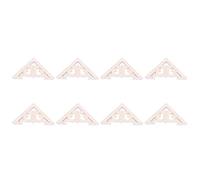 Giwnhvx Lot de 8 appliques d'angle en bois sculpté 8 x 8 cm