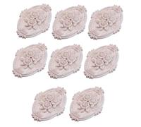 Giwnhvx Lot de 8 appliques décoratives rétro en bois sculpté pour porte d'armoire, décoration de meubles (13 x 9 cm)