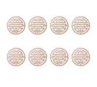 Giwnhvx Lot de 8 appliques en bois sculpté de style européen vintage pour meubles, armoire, porte, décoration d'intérieur (15 cm)