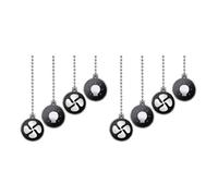 Giwnhvx Lot de 8 chaînes de traction pour ventilateur de plafond avec ampoule et chaîne de ventilateur