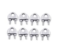 Giwnhvx Lot de 8 colliers de serrage en acier inoxydable pour câbles métalliques de 4 mm