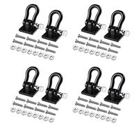Giwnhvx Lot de 8 crochets de remorquage en métal pour escalade 1/10 RC voiture camion escalade voiture (noir)