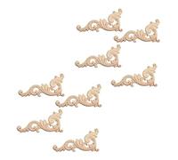 Giwnhvx Lot de 8 décorations en bois faites à la main pour armoire, meubles, coin 15 x 7,5 cm