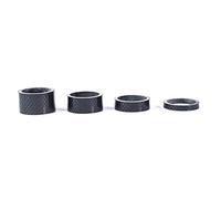 Giwnhvx Lot de 8 entretoises brillantes en fibre de carbone 3K pour casque et fourche 5 mm, 10 mm, 15 mm, 20 mm