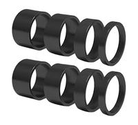 Giwnhvx Lot de 8 entretoises de tige de casque en alliage d'aluminium 5/10/15/20 mm 28,6 mm pour vélo de route, vélo de route, noir