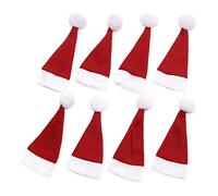 Giwnhvx Lot de 8 housses de protection pour couverts de Noël avec bonnet de Père Noël 15,5 x 6 cm