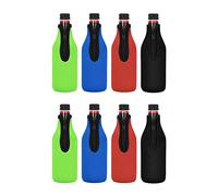 Giwnhvx Lot de 8 manchons isolants pour bouteille de bière - Pour garder les boissons froides - Avec fermeture éclair - En néoprène