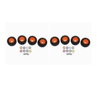 Giwnhvx Lot de 8 roues de longboard tout-terrain avec manchon de roulement