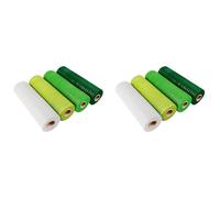Giwnhvx Lot de 8 rouleaux de ruban en maille polyester avec bords métalliques Vert et blanc 25,4 cm x 9,1 m