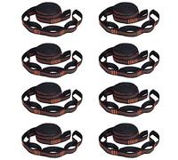 Giwnhvx Lot de 8 sangles de hamac à 5 anneaux en polyester renforcé pour la maison et l'extérieur, orange