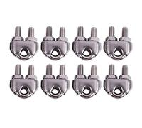 Giwnhvx Lot de 8 serre-câbles en acier inoxydable pour cordes de 0,3 cm et 3 mm
