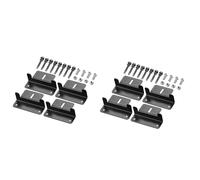 Giwnhvx Lot de 8 supports de montage pour panneau solaire en aluminium noir avec écrous et boulons, support de véhicule récréatif pour murs, toits, faciles à utiliser