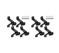 Giwnhvx Lot de 8 supports de tringle à rideaux réglables et robustes pour tringle à rideaux murale Noir