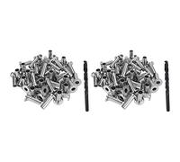 Giwnhvx Lot de 80 enveloppes de protection en acier inoxydable T316 pour métal de 1/8 pouce avec foret 2 pièces