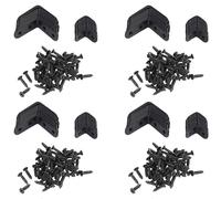 Giwnhvx Lot de 80 pinces en L noires à 90 degrés en acier inoxydable pour chaise, livres, étagère, meubles, armoire (40 pièces de 40 mm / 40 pièces de 20 mm)