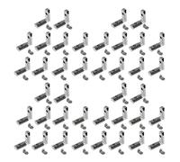 Giwnhvx Lot de 80 supports de connexion d'angle intérieur en forme de L pour profil d'extrusion en aluminium Série 2020 6 mm