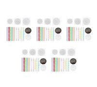 Giwnhvx Lot de 85 pochoirs mandala pour peinture sur roche, stylet, outils de pointillage avec pochoir, plateau de peinture