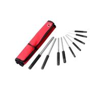 Giwnhvx Lot de 9 burins professionnels à tête ronde en acier multi-tailles